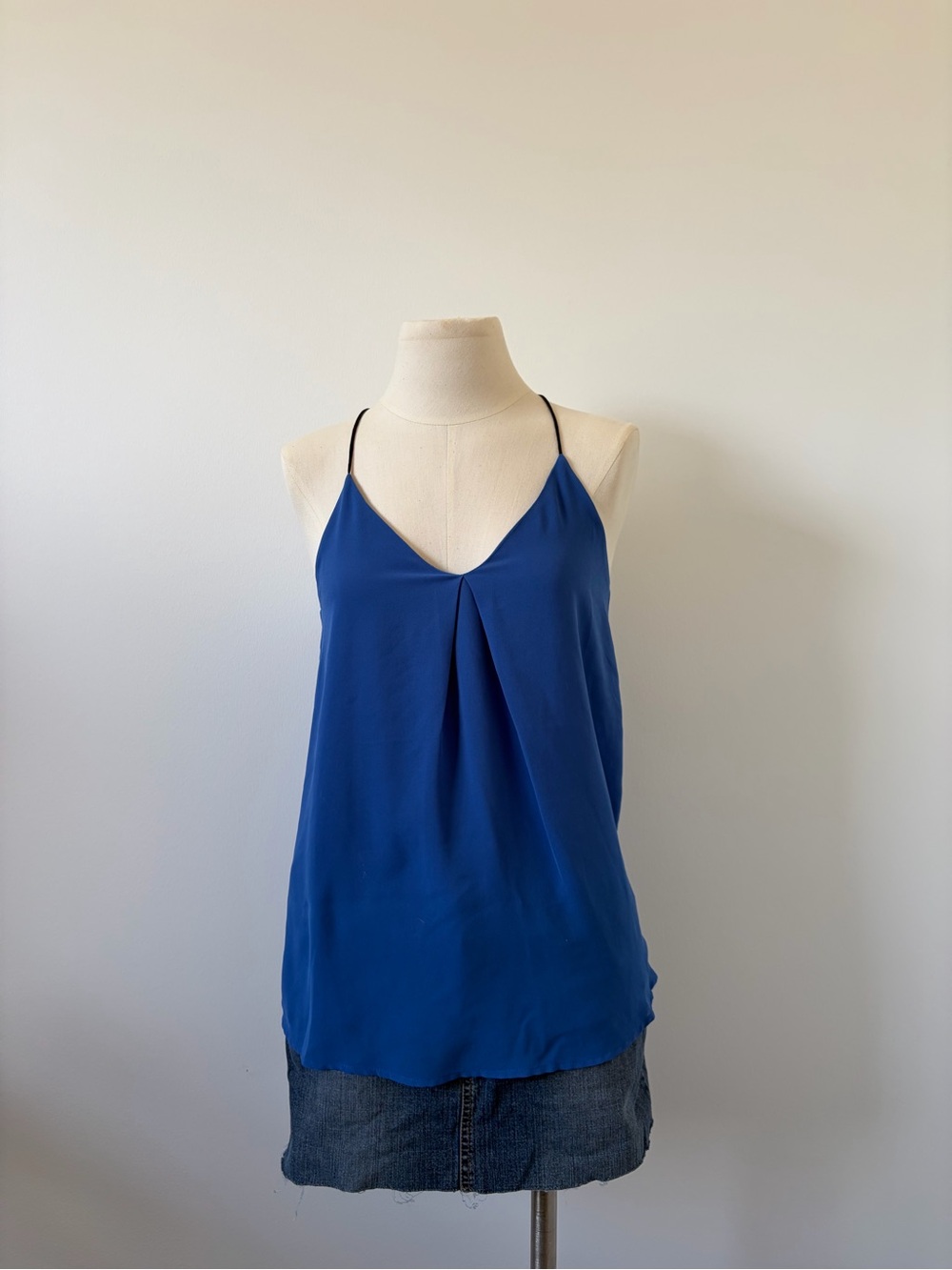 Naked Zebra Royal Blue V-Neck Spaghetti Strap Camisole